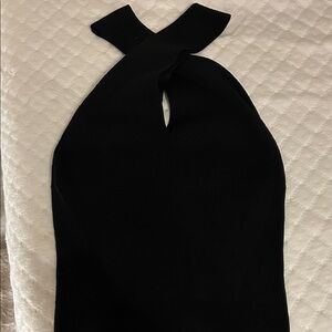 Black Halter Neck Top
